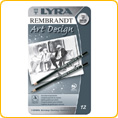 Lyra Art Design Zeichenstifte -  12 Stck, 6B - 4H