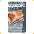 Lyra Rembrandt-Polycolor, Sortiment, 12 Farben im Blechetui