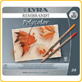Lyra Rembrandt-Polycolor, Sortiment, 24 Farben im Blechetui
